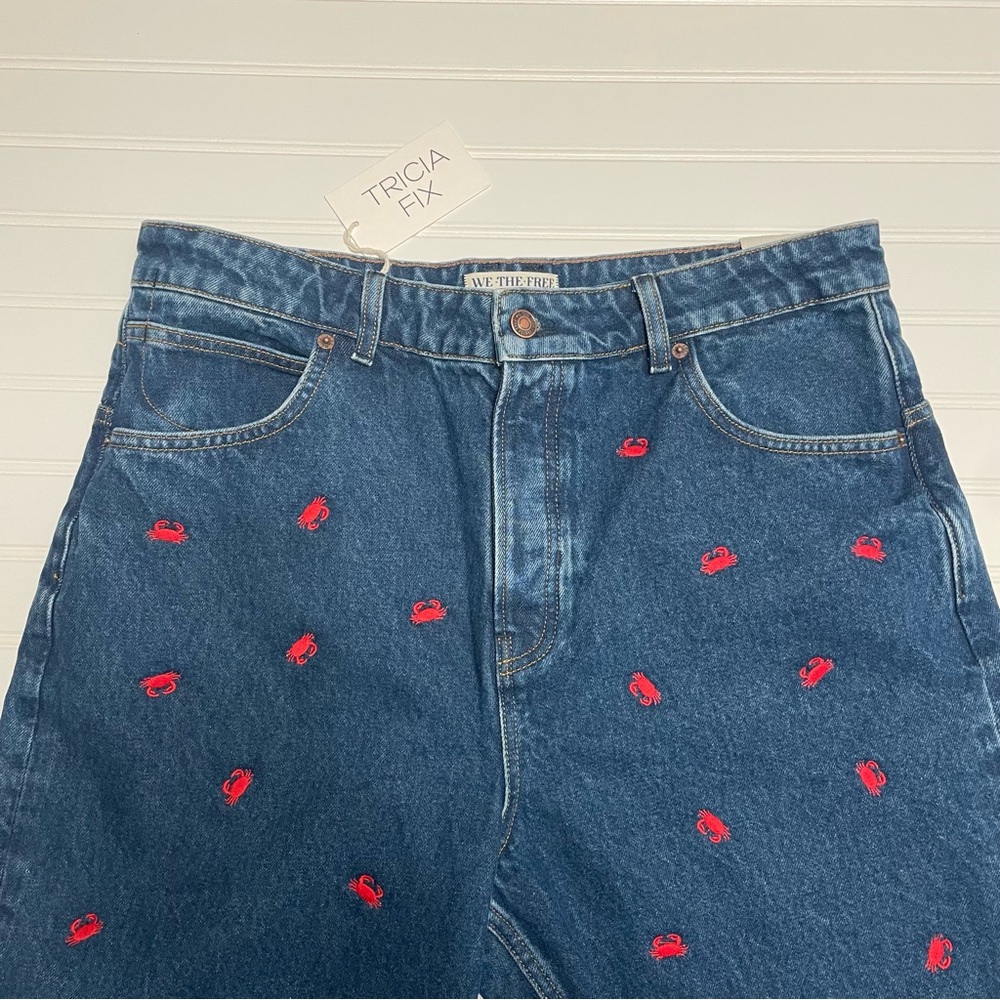 We The Free People Tricia Fix Deep Trance
Boyfriend Embroidered Crab Jeans 31 - Picture 15 of 16